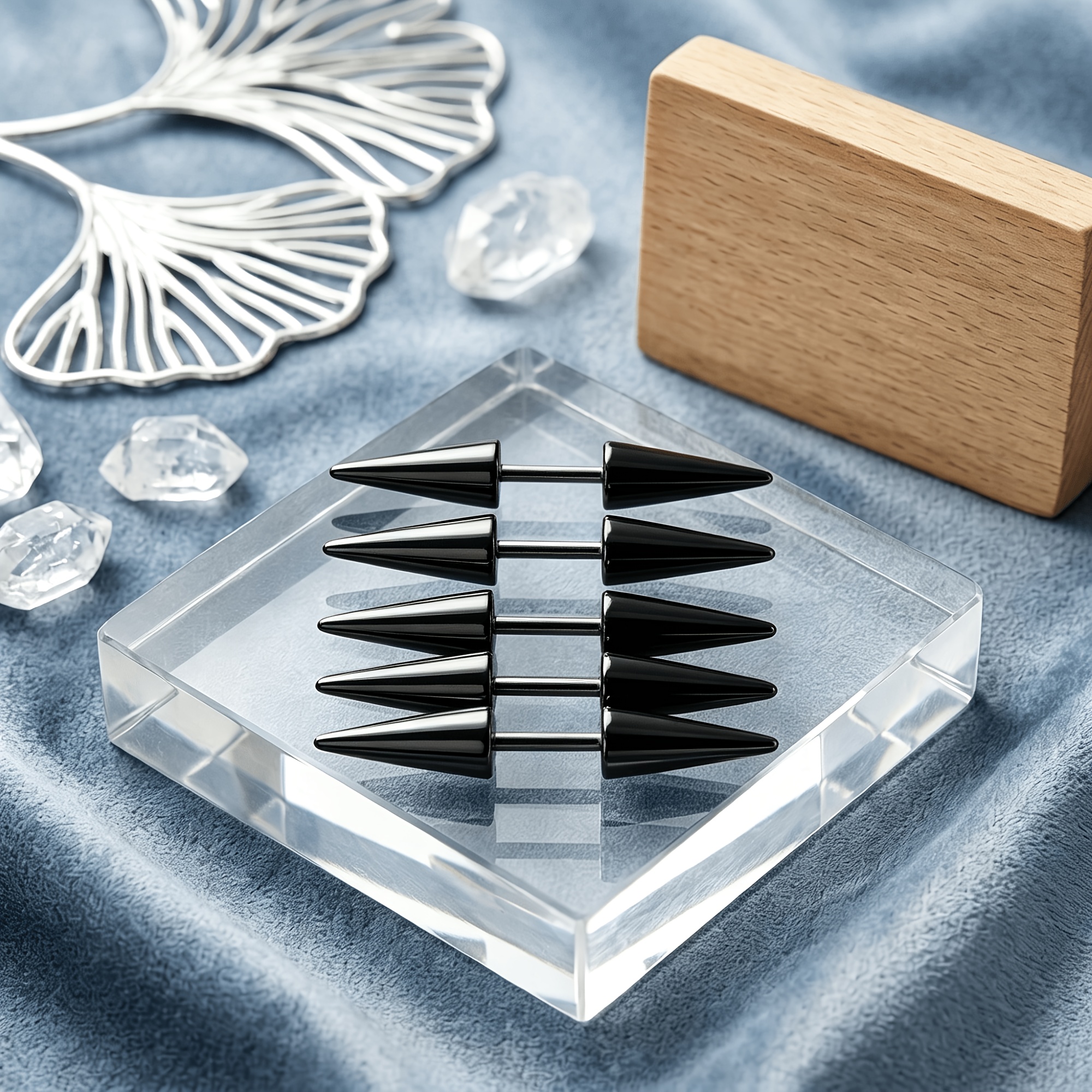 5pcs Devil Spike Ear Bone Studs Set, Spicy Style